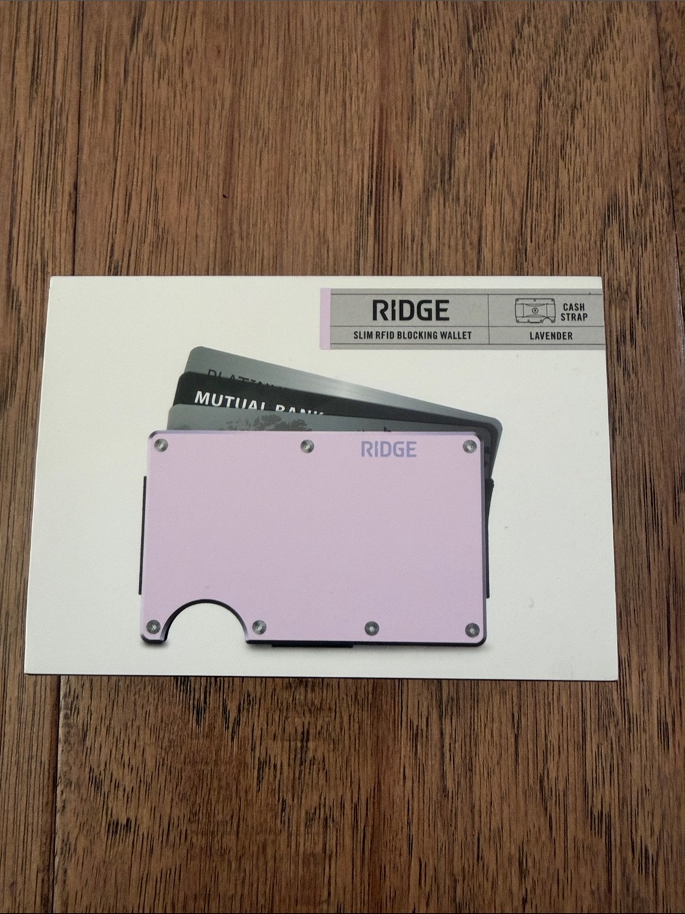 Ridge Slim RFID Blocking Wallet - Lavender